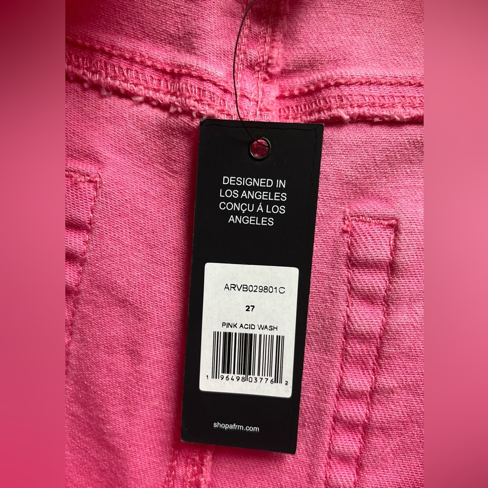 NWT - Anthropologie Heston Cotton High Rise Straight Leg Pink Jeans (Size: 27) - Picture 9 of 9